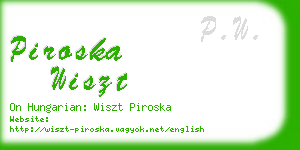 piroska wiszt business card